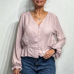 Wilfred Pink Shanina Satin Blouse Sz S NWT